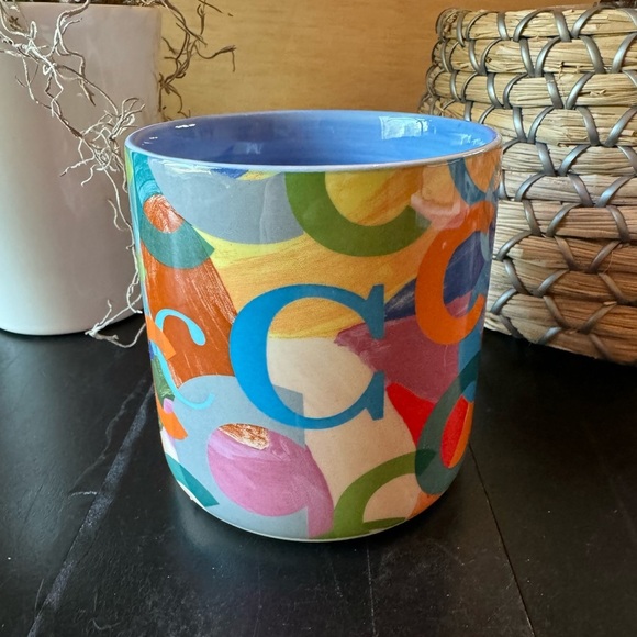ANTHROPOLOGIE Multi-Colored Lottie Initial Monogram ‘C’ Mug - Picture 2 of 11